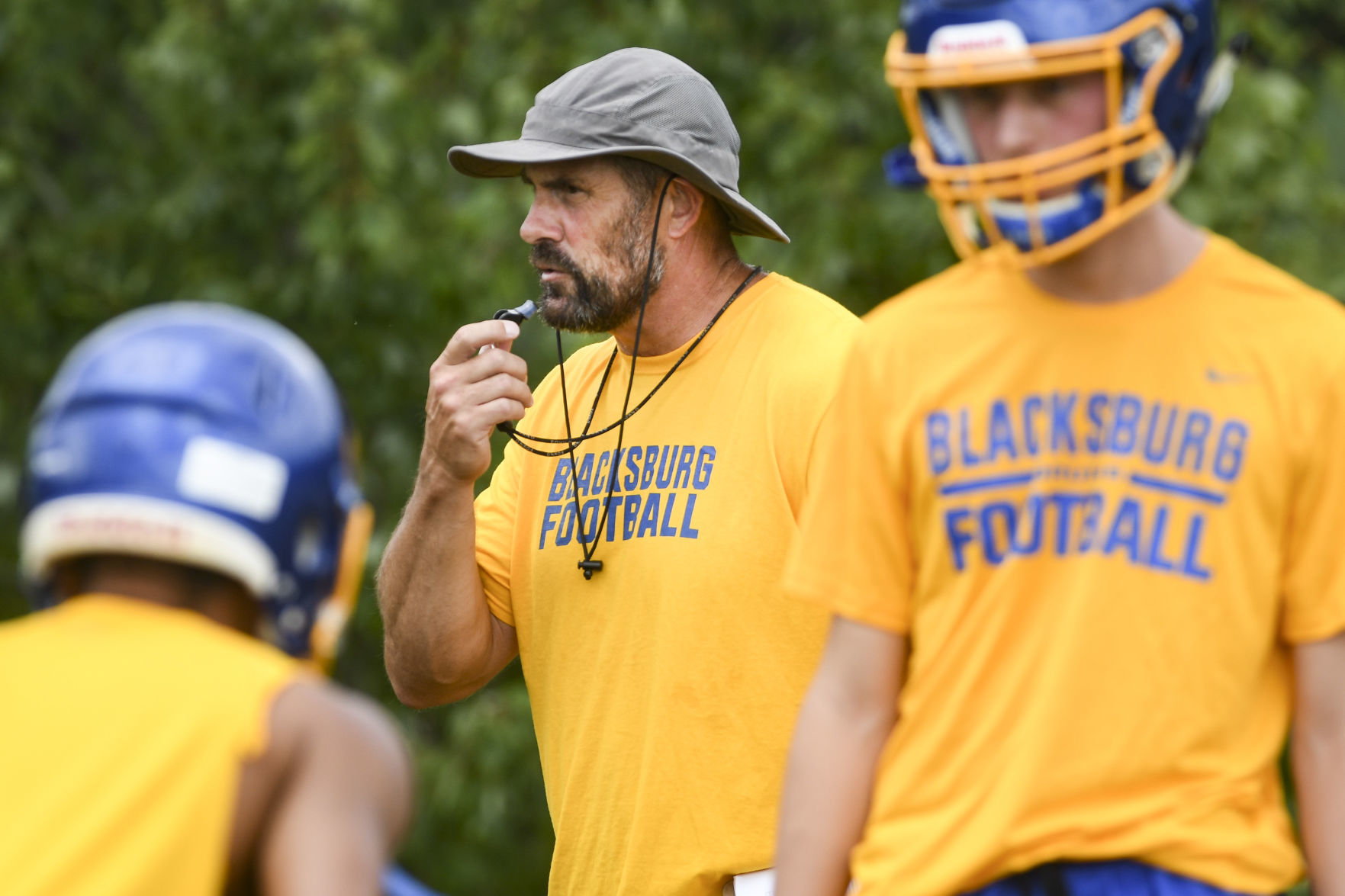 Blacksburg high school football practice